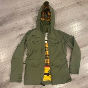 Burton Khaki Studded Snowboard Jacket